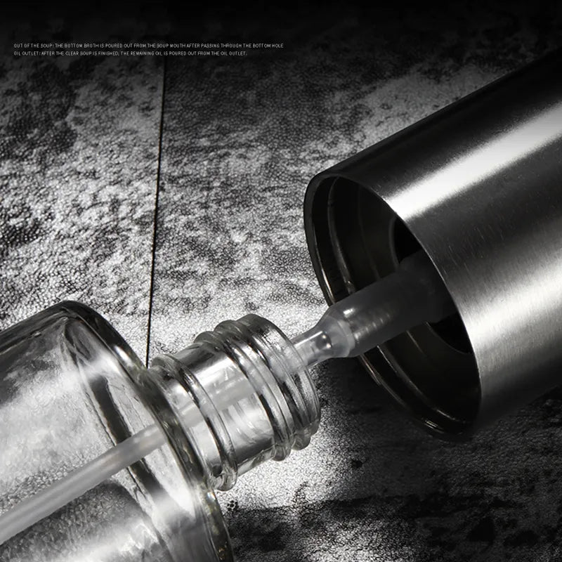 Kitchen Push-Type Olive Oil Sprayer & Leak-Proof BBQ Dispenser