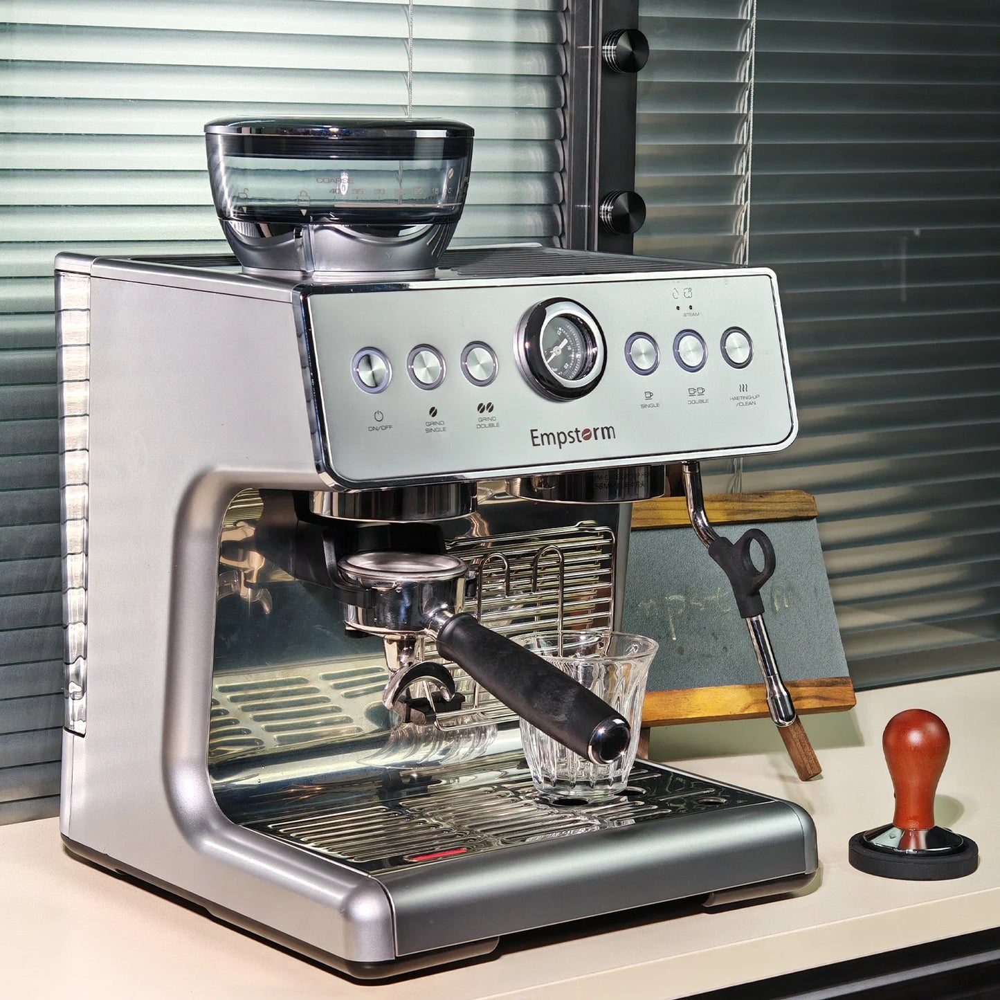Empstorm Espresso Coffee Machine with Grinder – Barista-Quality Brewing for Coffee Lovers