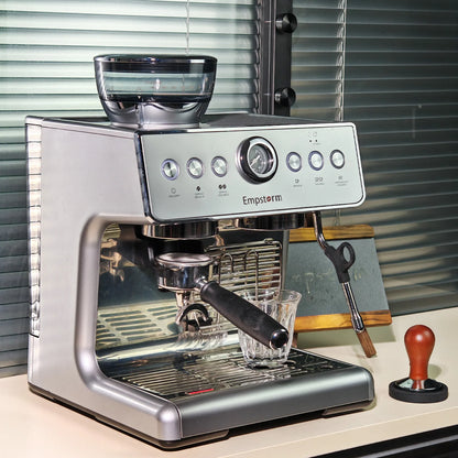 Empstorm Espresso Coffee Machine with Grinder – Barista-Quality Brewing for Coffee Lovers