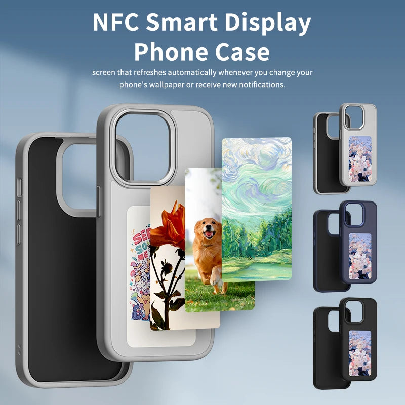 NFC DIY Picture Ink Phone Case for iPhone 14–16 Pro Max – Cartoon Protective Cover, Battery-Free Customizable Case