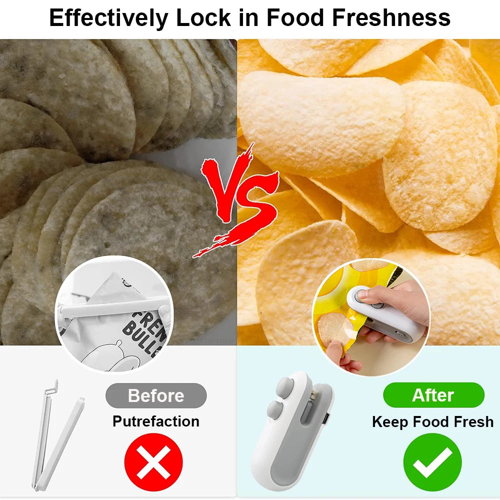 Mini Heat Bag Sealing Machine Plastic Bag Sealer Portable Thermal Plastic Bag Sealants Handheld Plastic Bags Sealing Machine