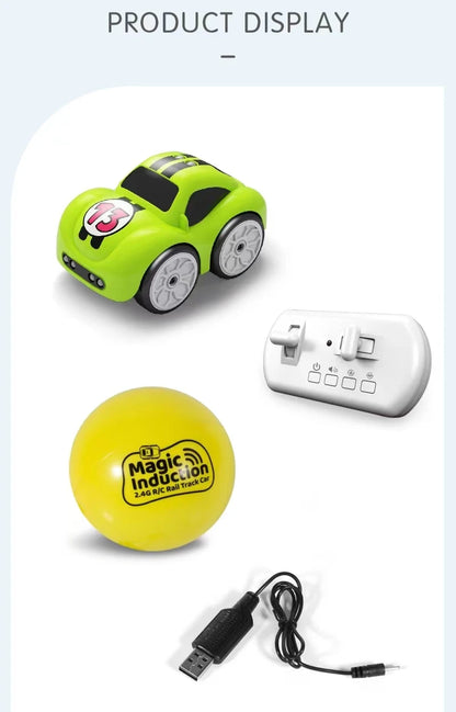 RC Intelligent Sensor Remote Control Cartoon Mini Electric Car Smart Music Lighting Children Toys Gift