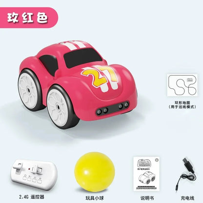 RC Intelligent Sensor Remote Control Cartoon Mini Electric Car Smart Music Lighting Children Toys Gift