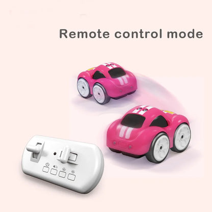 RC Intelligent Sensor Remote Control Cartoon Mini Electric Car Smart Music Lighting Children Toys Gift