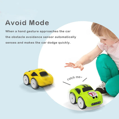RC Intelligent Sensor Remote Control Cartoon Mini Electric Car Smart Music Lighting Children Toys Gift