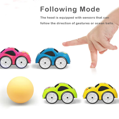 RC Intelligent Sensor Remote Control Cartoon Mini Electric Car Smart Music Lighting Children Toys Gift