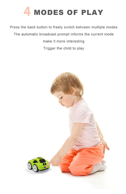 RC Intelligent Sensor Remote Control Cartoon Mini Electric Car Smart Music Lighting Children Toys Gift