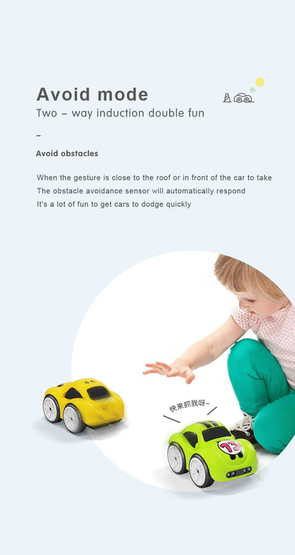 RC Intelligent Sensor Remote Control Cartoon Mini Electric Car Smart Music Lighting Children Toys Gift
