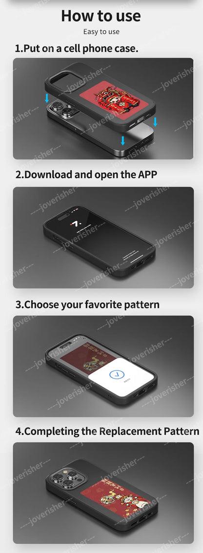 NFC DIY Picture Ink Phone Case for iPhone 14–16 Pro Max – Cartoon Protective Cover, Battery-Free Customizable Case