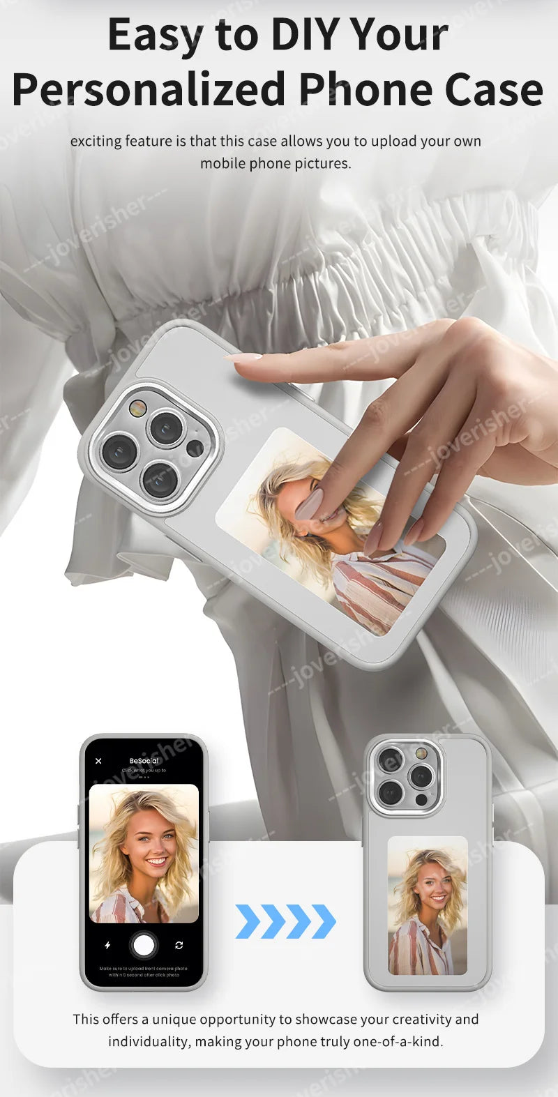 NFC DIY Picture Ink Phone Case for iPhone 14–16 Pro Max – Cartoon Protective Cover, Battery-Free Customizable Case