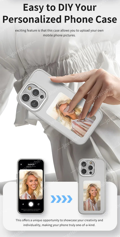 NFC DIY Picture Ink Phone Case for iPhone 14–16 Pro Max – Cartoon Protective Cover, Battery-Free Customizable Case