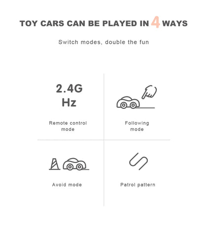 RC Intelligent Sensor Remote Control Cartoon Mini Electric Car Smart Music Lighting Children Toys Gift