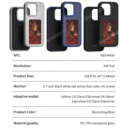 NFC DIY Picture Ink Phone Case for iPhone 14–16 Pro Max – Cartoon Protective Cover, Battery-Free Customizable Case