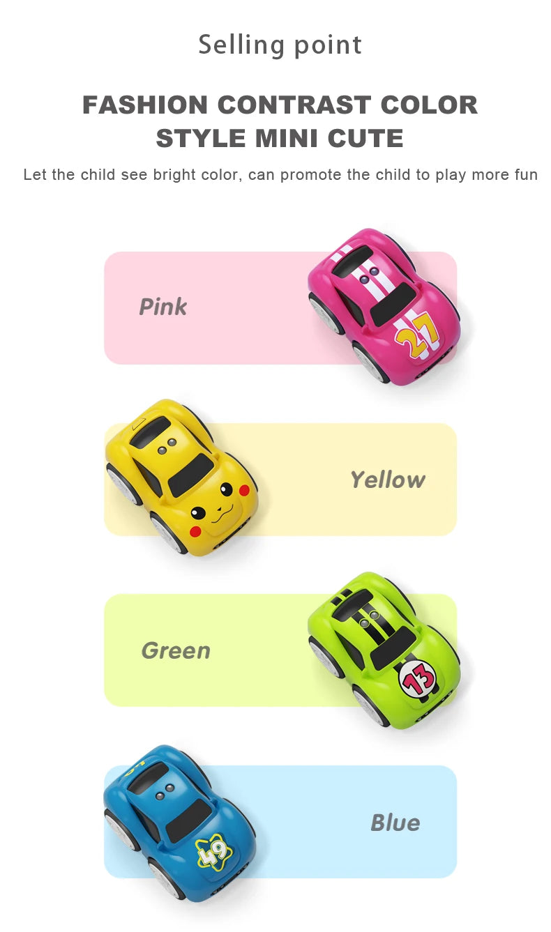 RC Intelligent Sensor Remote Control Cartoon Mini Electric Car Smart Music Lighting Children Toys Gift