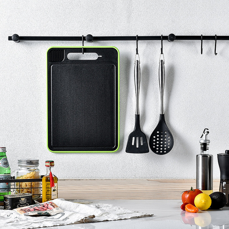 Double-Sided Cutting Board with Defrosting Function – Kitchen Chopping Board with Knife Sharpener